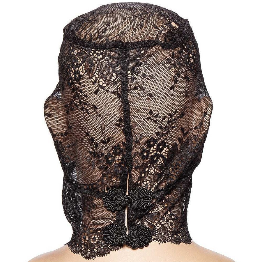 Bondara Bondara Siren Veil Floral Lace Bondage Hood Black Fetish Clothing