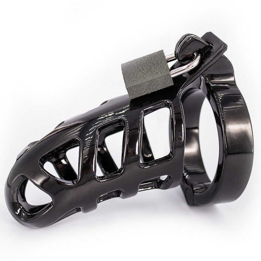 Torment Torment Gladiator Stainless Steel Chastity Cage Black Chastity Devices