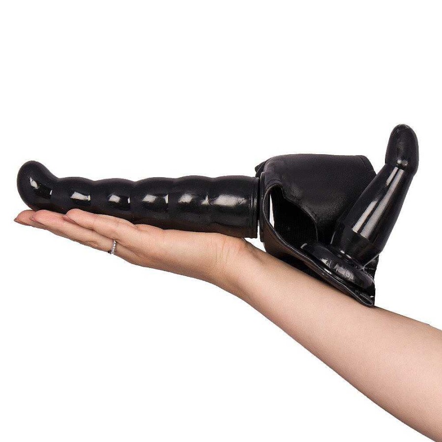 Bondara Feeling Horny Double Strap-On - 7 Inch Black Strap-Ons