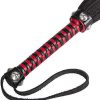 Luxe Bondara Luxe Red Nubuck Leather Flogger - 21 Inch Red & Black Floggers, Whips & Ticklers