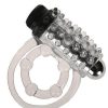 Bondara Arouser Vibrating Double Cock Ring Clear Cock Ring And Silver Bullet Vibe Male Sex Toys