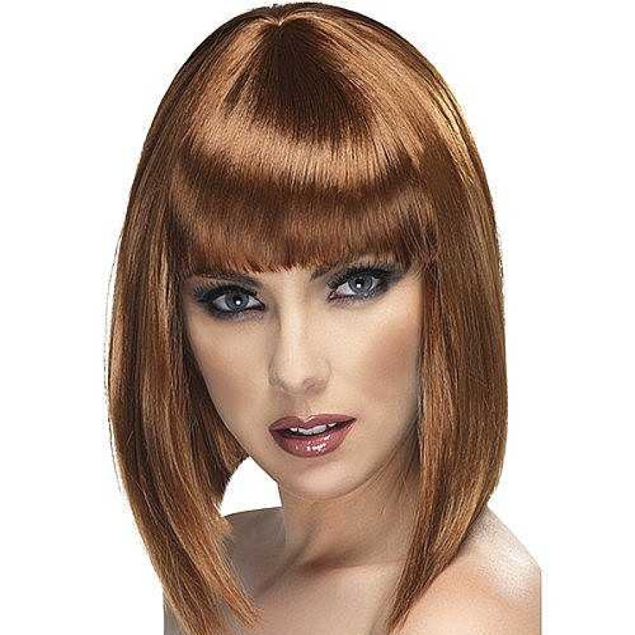 Bondara Alluring Asymmetric Bob Full Fringe Wig Brown Role Play Costumes & Outfits