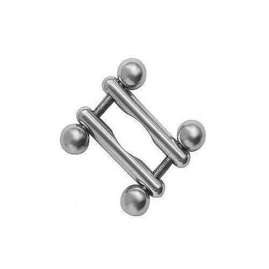 Torment Torment Nipple Clamp With Balls Polished Silver Nipple Toys & Clit Toys