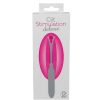 Bondara Deluxe Metal 7 Function Dual Nipple And Clitoral Vibrator Pink And Silver Vibrators