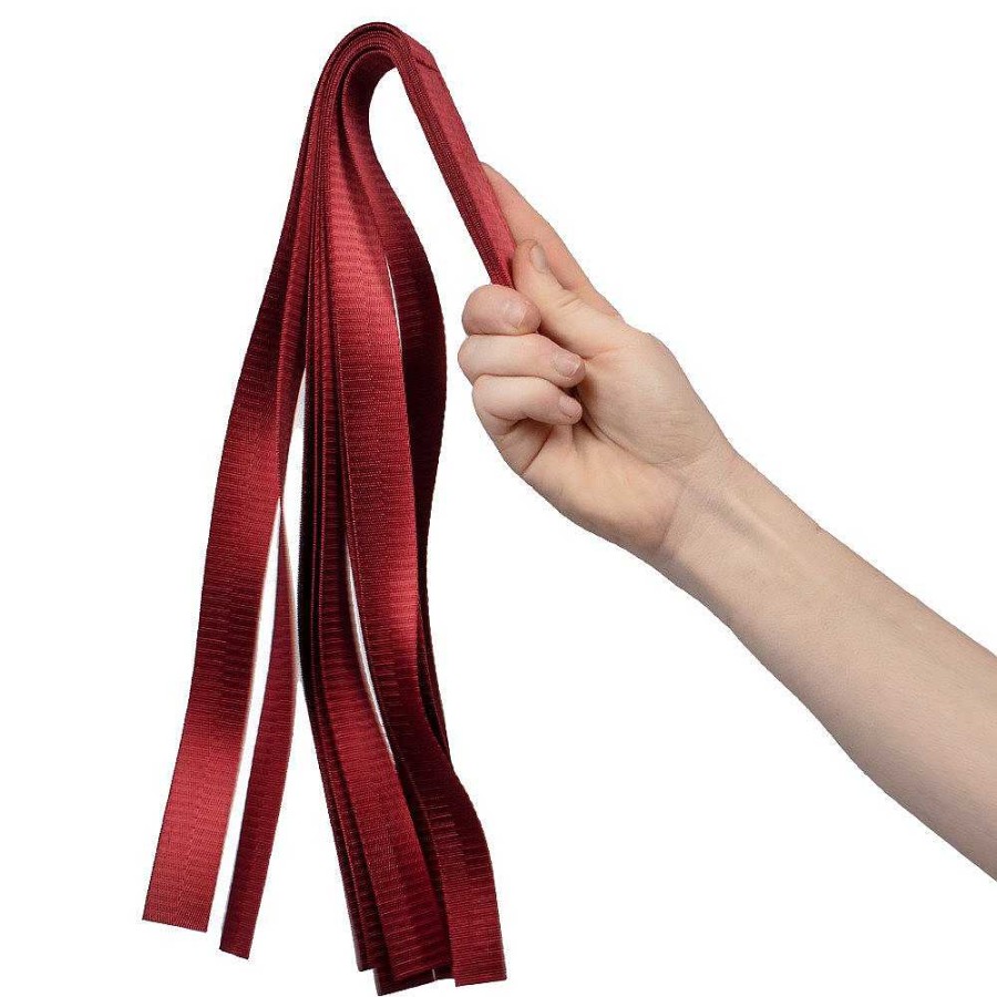 Bondara Bondara Cardinal Sin Red Ribbon Flogger - 21 Inch Wine Floggers, Whips & Ticklers