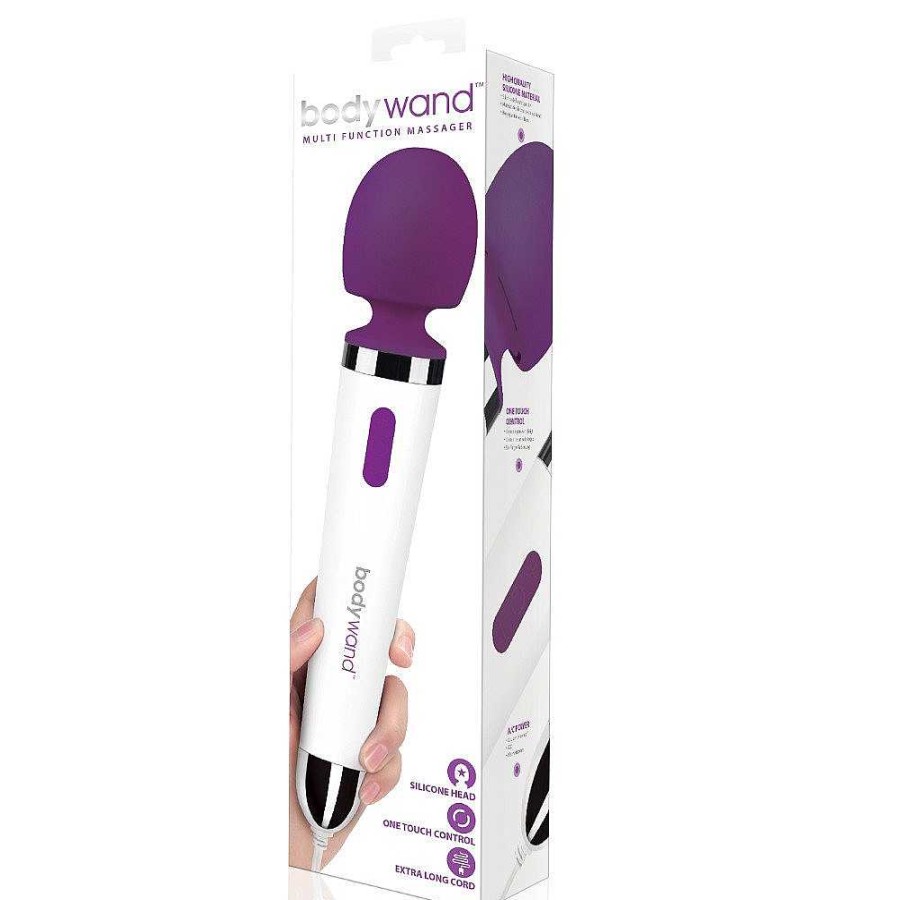 Bondara Bodywand 8 Function Powerful Multi-Intensity Massage Wand White With Purple Details Vibrators