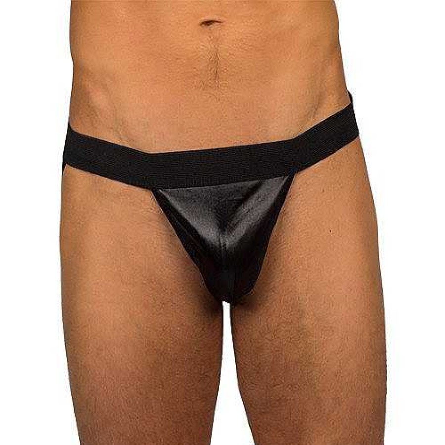 Bondara Edge Bondara Edge Cheeky Exposure Wet Look Jock Strap Black Fetish Clothing