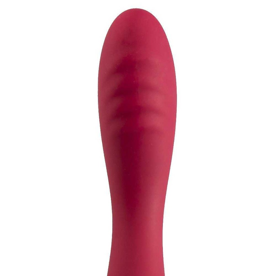 Bondara Bondara Velvet 10 Function Rechargeable Slim G-Spot Vibrator Red Vibrators