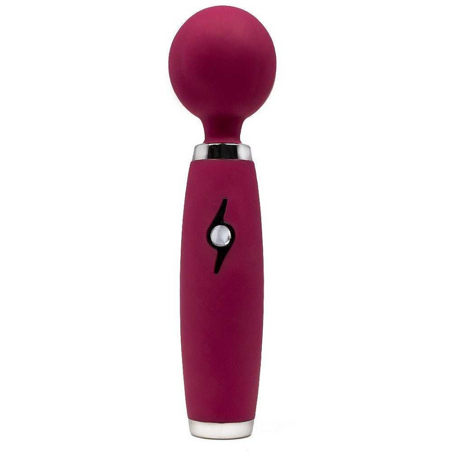 Bondara Bondara Power Play Burgundy 8 Function Rechargeable Wand Vibrator Burgundy And Black Vibrators