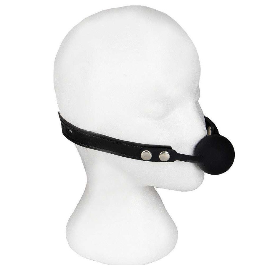 Bondara Bondara Silicone Ball Gag With Padlock Black Ball Gags & Mouth Gags