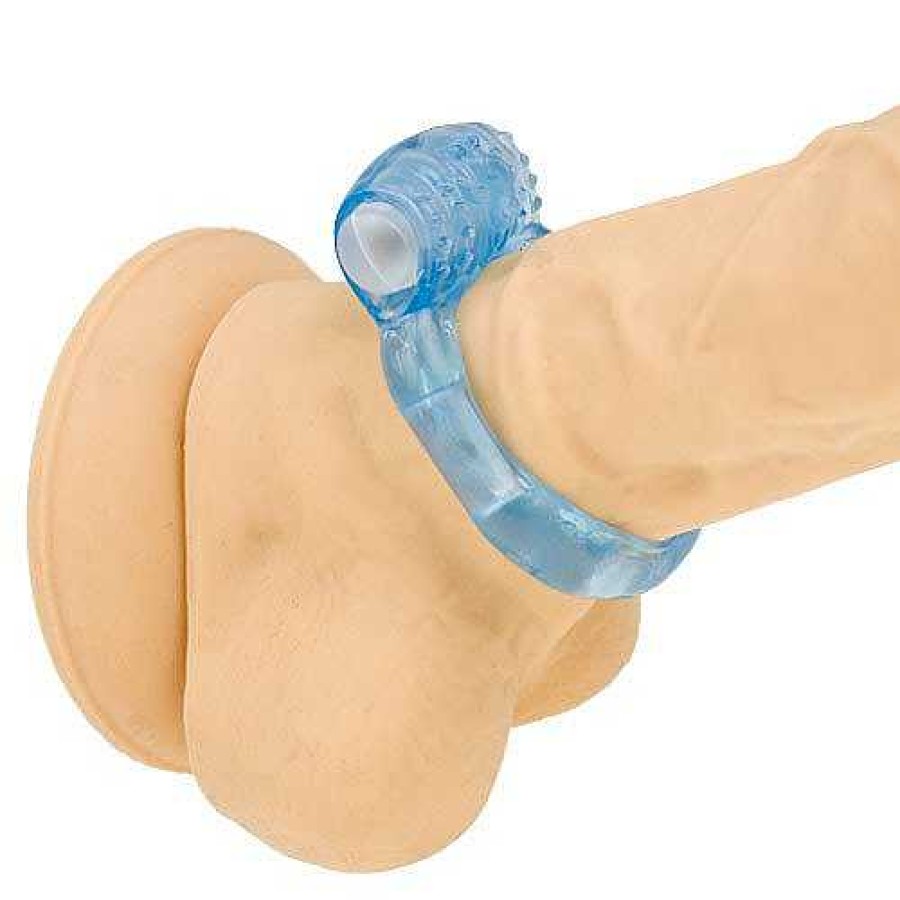 Bondara Bold Basics Blue Vibrating Cock Ring Brilliant Blue Sex Toys For Couples