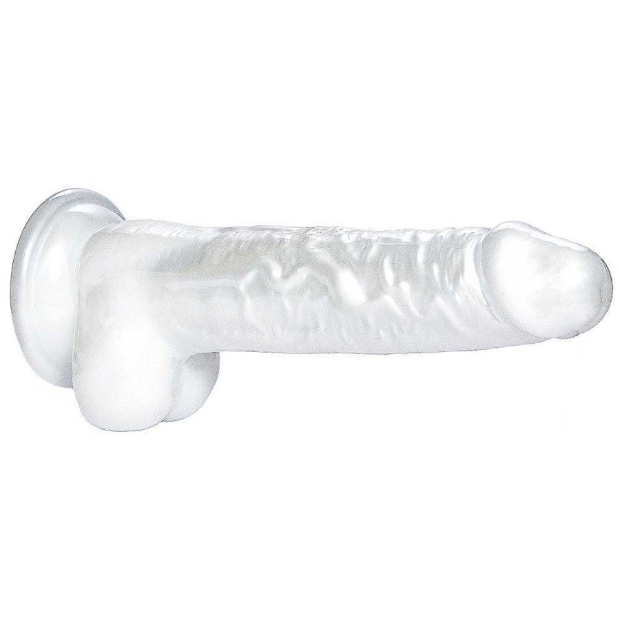 Bondara Bondara Snow Balls Pearl Suction Dildo - 7 Inch White Dildos