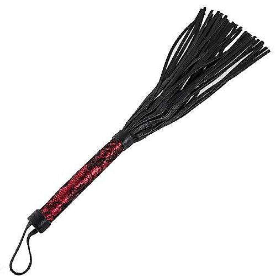 Bondara Boutique Bondara Red Luxury Flogger - 15 Inch Red & Black Floggers, Whips & Ticklers