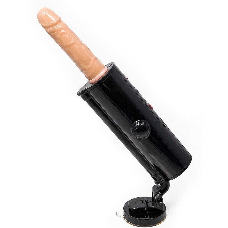 Bondara Bondara Internal Velocity Black Sex Machine With Dildo - 5.5 Inch Black With Light Tone Dildo Dildos