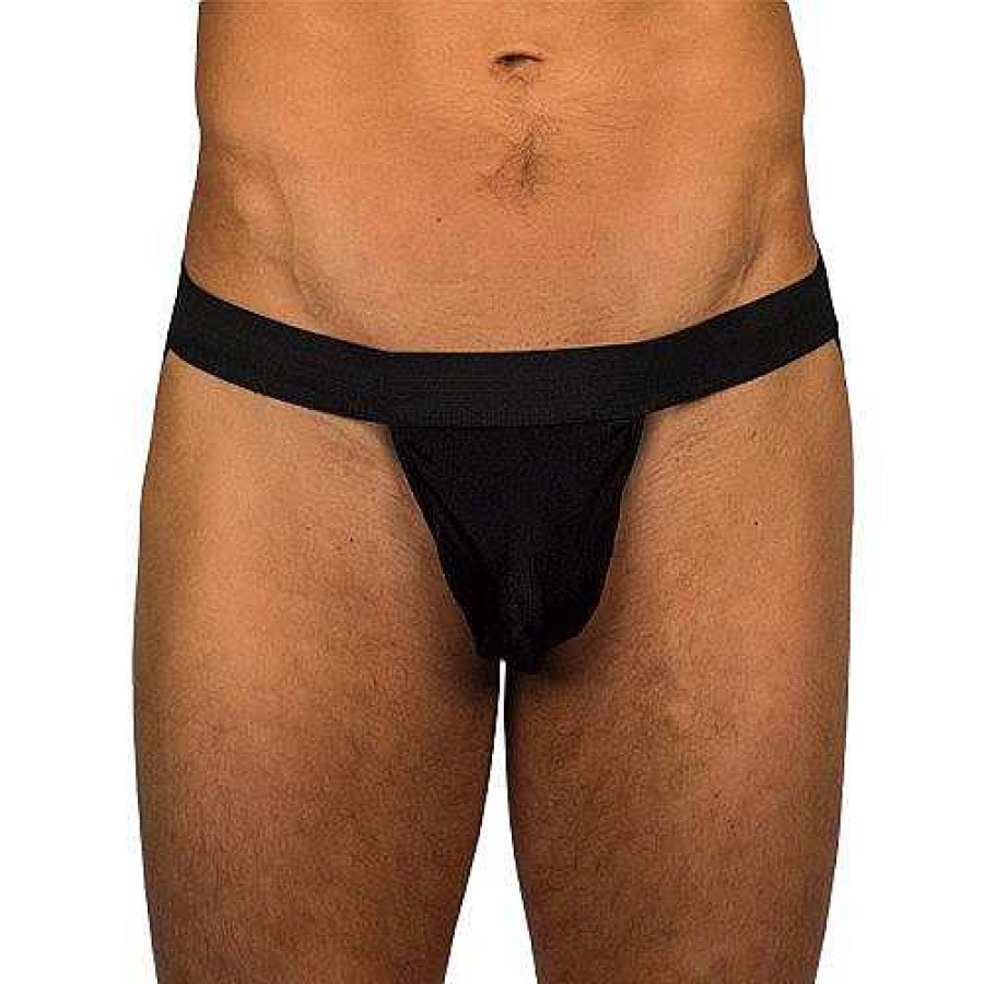 Bondara Lingerie Bondara Man Cheeky Exposure Jock Strap Black Men'S Sexy Underwear