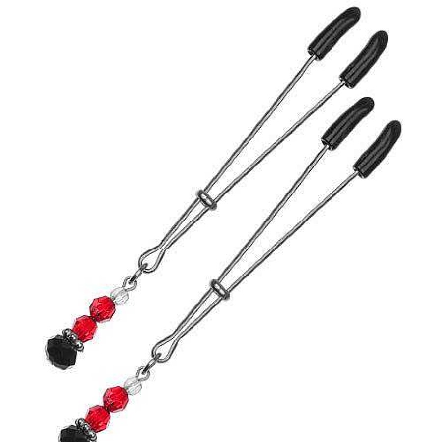 Bondara Boutique Bondara Adjustable Nipple Tweezers With Beads Nipple Toys & Clit Toys