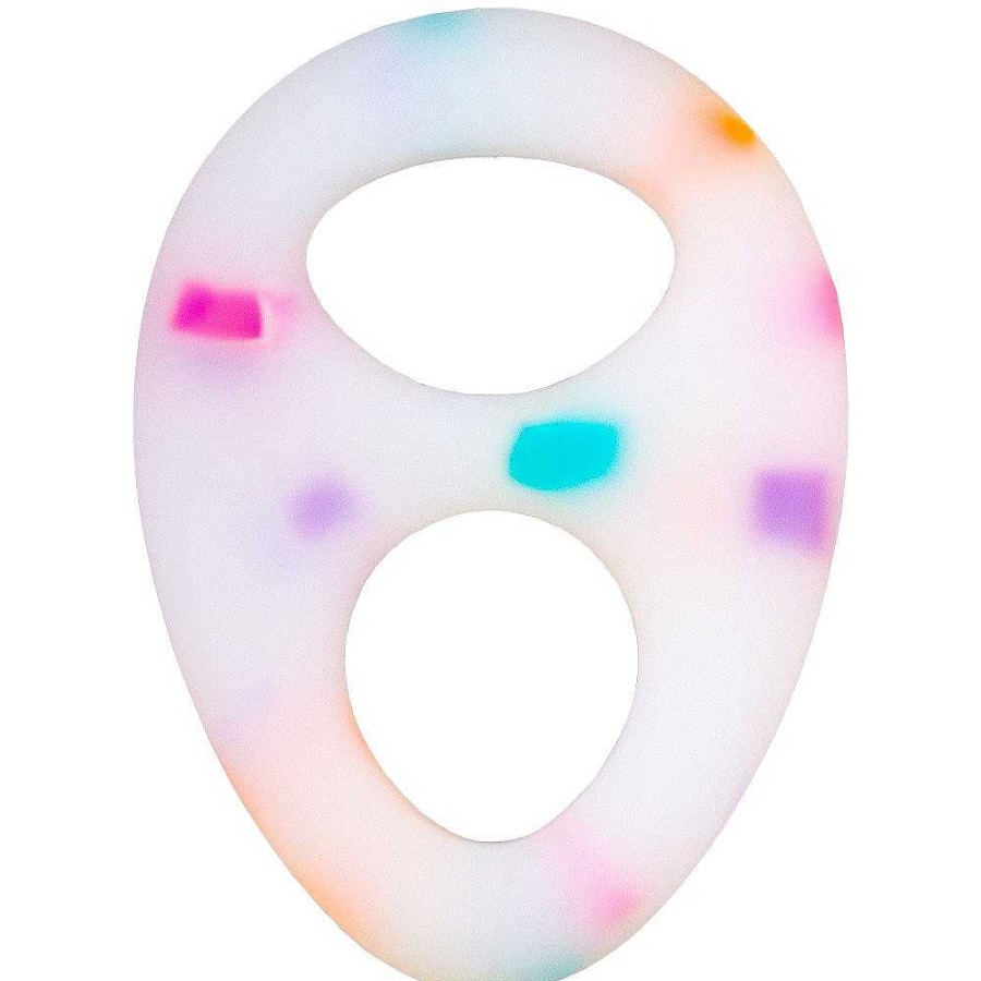 Bondara Bondara Confetti Silicone Double Cock Ring Multi Male Sex Toys