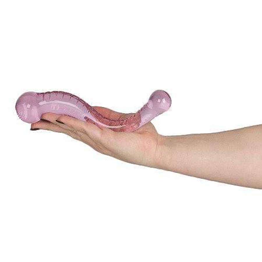 Bondara Glacier Glass Curved Tentacle Dildo - 9 Inch Pink Dildos