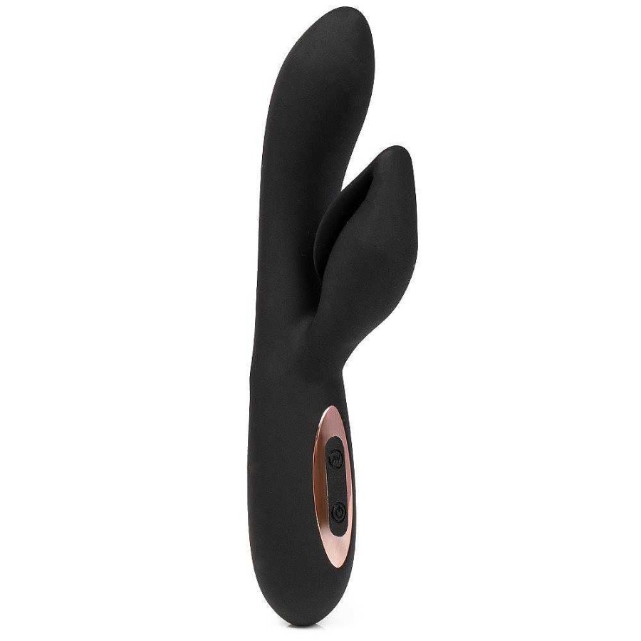 Bondara Bondara 10 Function Clit-Flicking G-Spot Rabbit Vibrator Black Vibrators