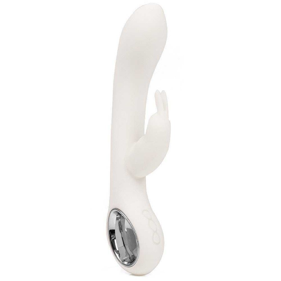 Mon Amour Mon Amour Silver Silicone 16 Function Rabbit Vibrator White Vibrators