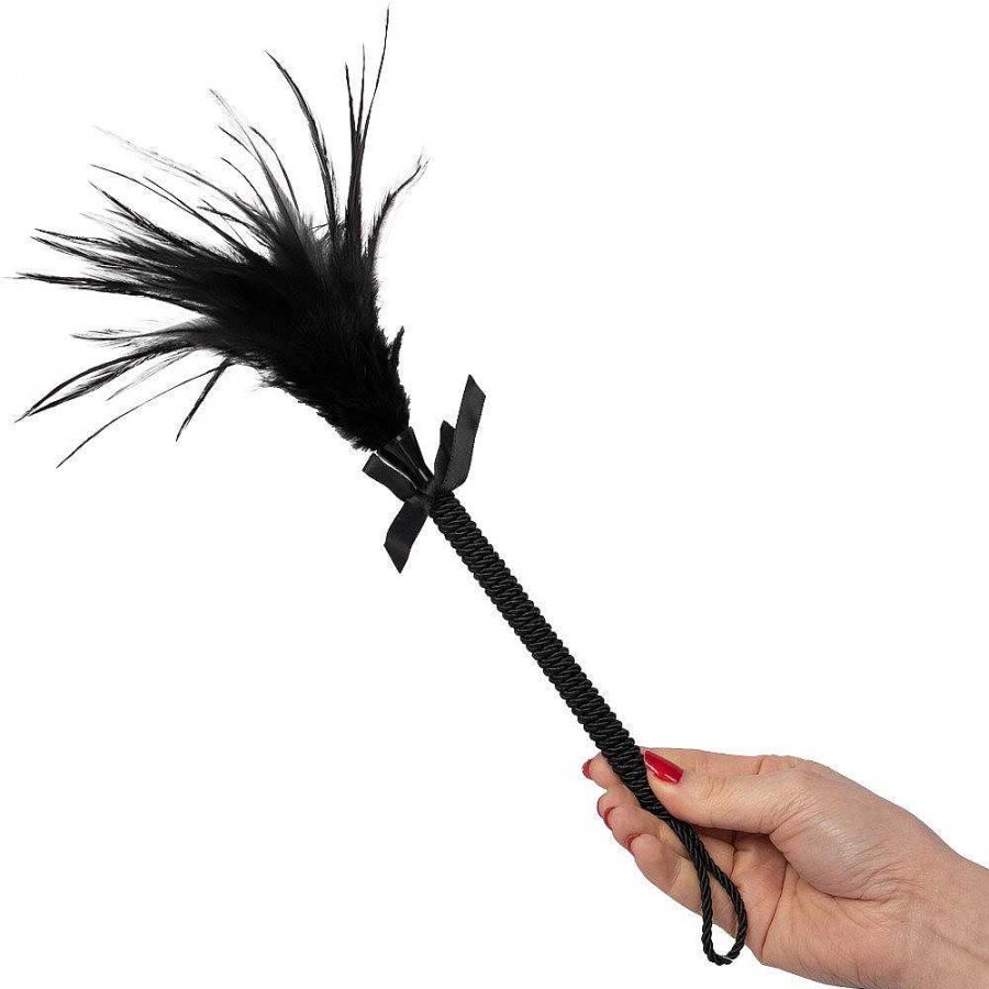 Bondara Bondage Bondara Shake Your Tail Feather Tickler - 9.8 Inch Black Floggers, Whips & Ticklers