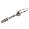 Bondara Torment Stainless Steel Stopper Through-Hole Penis Plug - 7Cm Silver Medical Play Toys