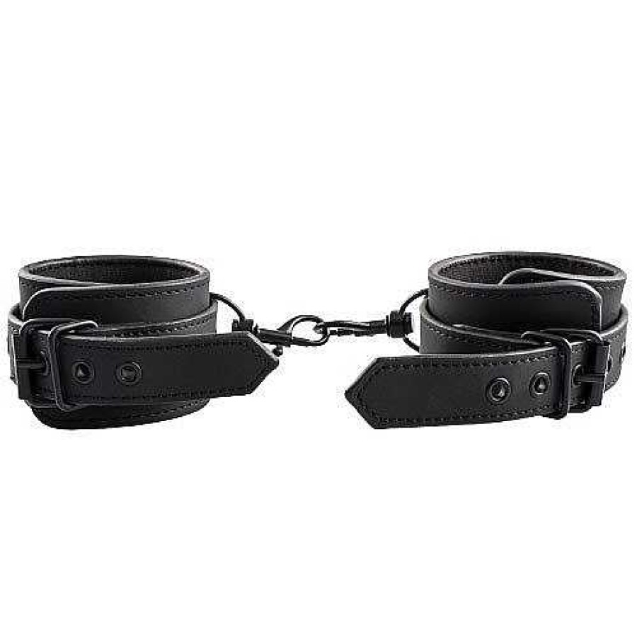 Bondara Bondara Matte Pu Detachable Ankle Cuffs Black Bondage Restraints & Handcuffs