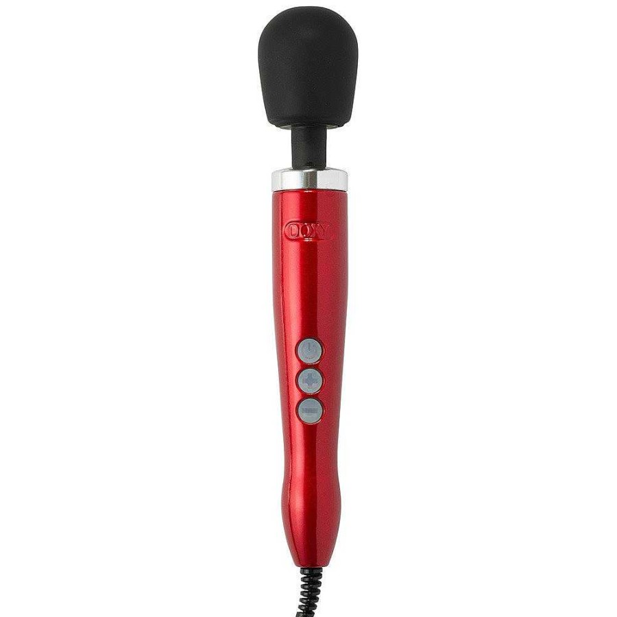 Doxy Doxy Die Cast Red Wand Vibrator Red Body, Black Head Vibrators