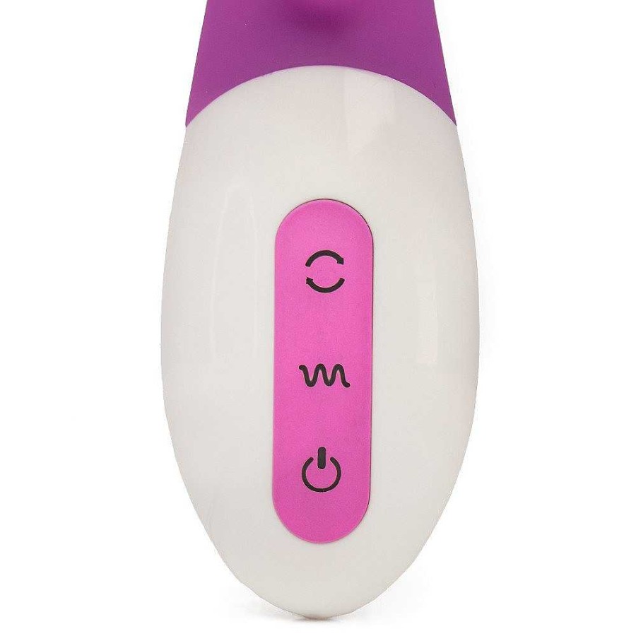 Bondara Bondara Come Hither Silicone 7 Function Rotating Rabbit Vibrator Purple And White Vibrators