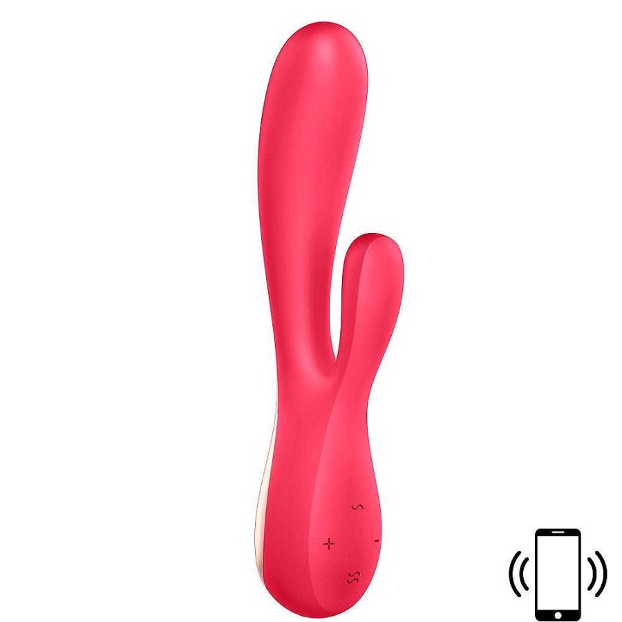 Satisfyer Satisfyer Mono Flex App Controlled Rechargeable Rabbit Vibrator Red Vibrators