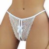 Bondara Flirt Bondara Flirt Lace Crotchless G-String White Sexy Lingerie For Women