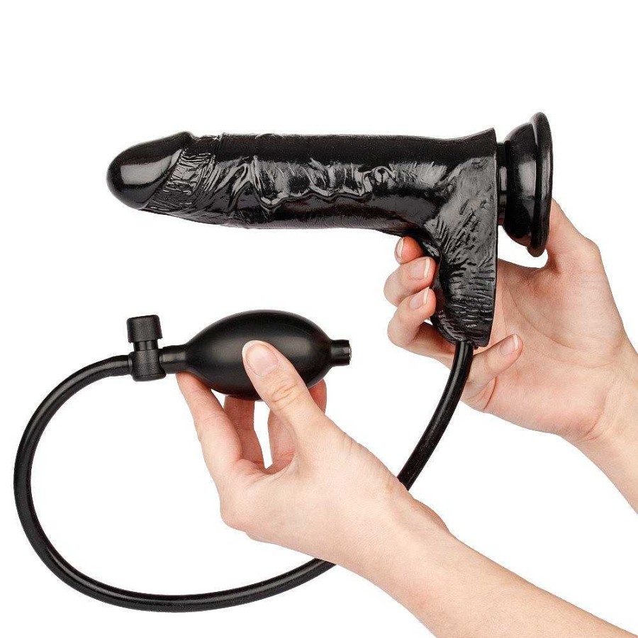 Bondara Bondara Pump It Up Realistic Inflatable Dildo - 7.8 Inch Black Dildos