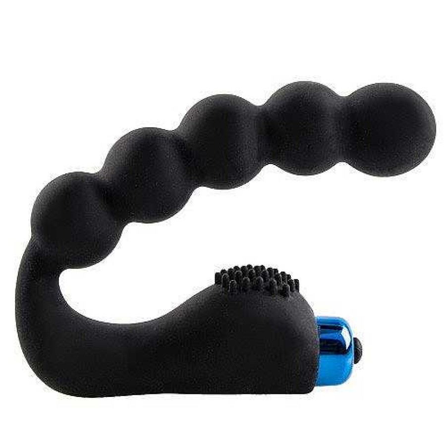 Bondara Bondara Wingman Vibrating Prostate Massager - 5 Inch Black With Blue Bullet Anal Toys