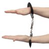 Bondara Bondara Cuffing Season Faux Leather Handcuffs Black, Silver Bondage Restraints & Handcuffs