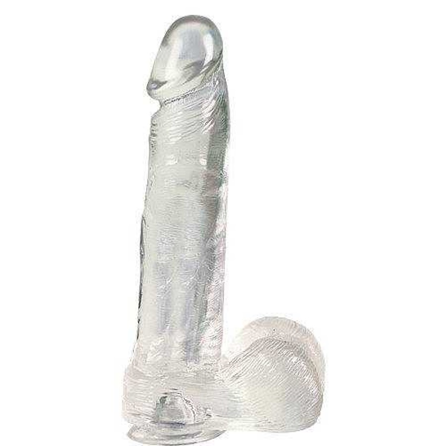 Bondara Bondara Crystal Lover Clear Realistic Suction Dildo - 8 Inch Crystal Clear Blue Dildos