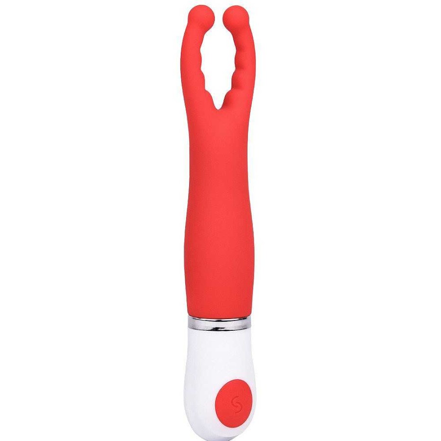 Bondara Bondara Nip Tease Silicone 7 Function Nipple & Clit Stimulator Red Vibrators