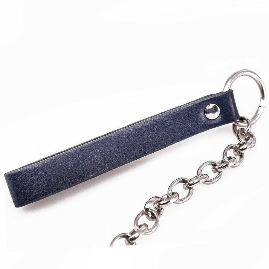 Luxe Bondara Luxe Royal Secret Faux Leather Leash Navy Bondage Restraints & Handcuffs