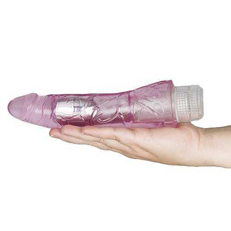 Bondara Bondara Crystal Clear Jelly Vibrating Dildo - 9 Inch Pink Vibrators