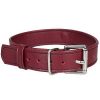 Bondara Boutique Bondara Faux Leather Collar With Leash Red Bondage Restraints & Handcuffs