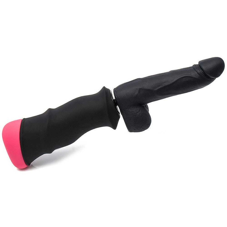 Bondara Bondara Handheld Thrusting Machine With Dildo - 6.5 Inch Black Sex Machines