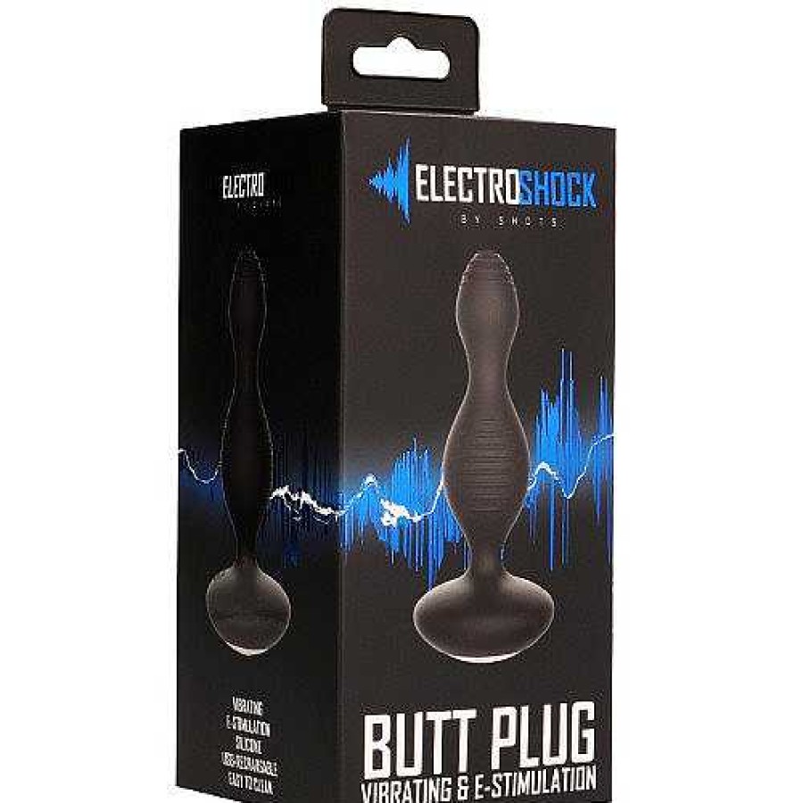 Bondara Electroshock 10 Function Vibrating Butt Plug - 5.5 Inch Black Butt Plugs