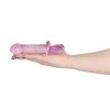 Bondara Glacier Glass Heart Swirl Butt Plug - 6.5 Inch Pink Dildos