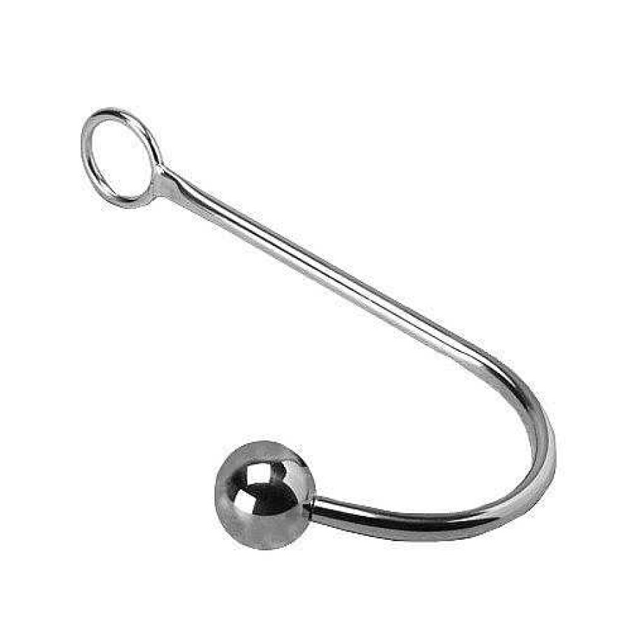 Torment Torment Luxury Stainless Steel Single Ball Anal Hook Silver Anal Toys