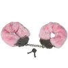 Bondara Bondara Pink Furry Handcuffs Pink And Silver Bondage Restraints & Handcuffs