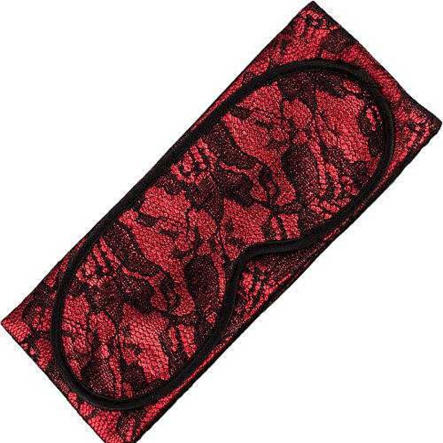 Bondara Boutique Bondara Red Luxury Tie Up Blindfold Red & Black Blindfolds, Hoods & Masks