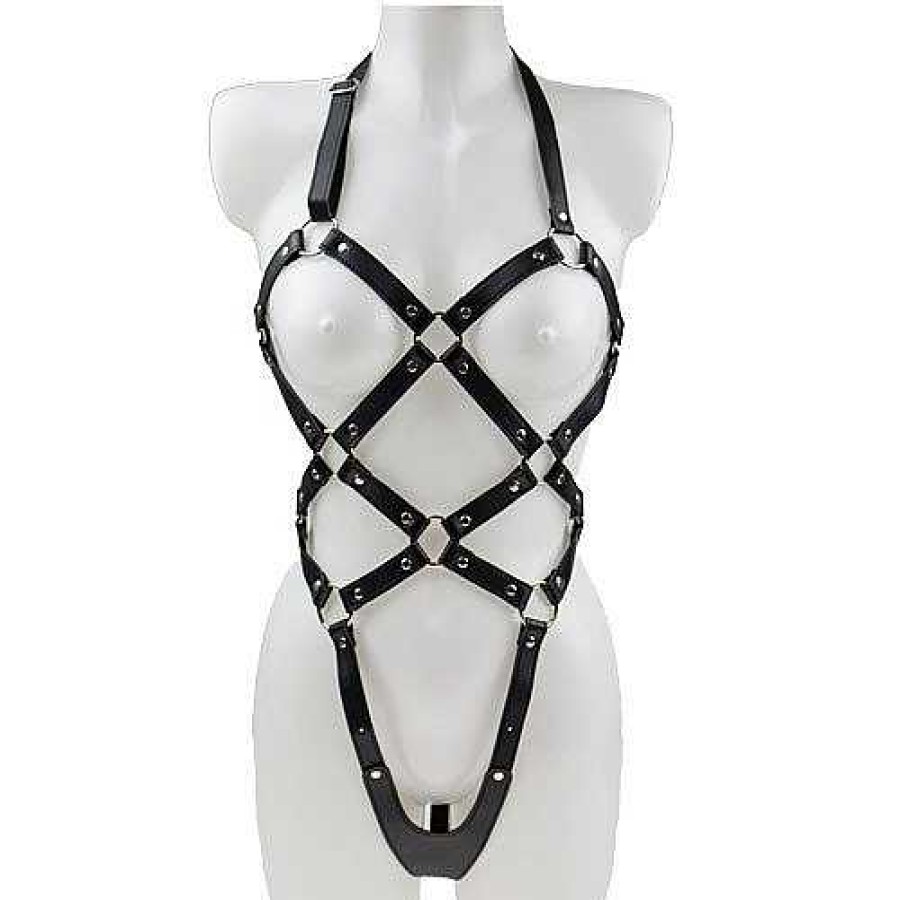 Bondara Siren Bondara Siren Women'S Bondage Harness Black Fetish Clothing