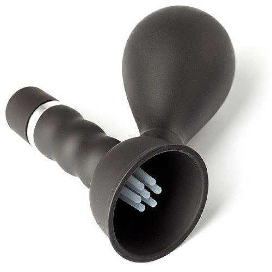 Bondara Vibrating Nipple And Clit Pump Black Vibrators