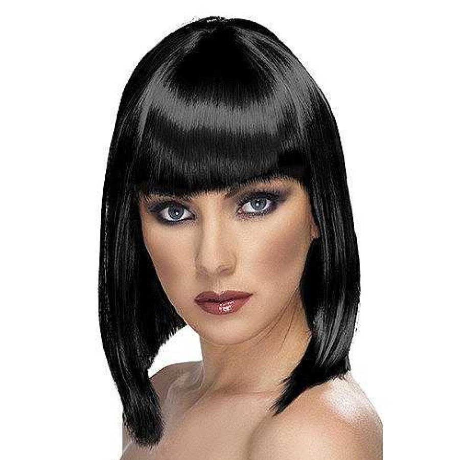 Bondara Alluring Asymmetric Bob Full Fringe Wig Black Role Play Costumes & Outfits