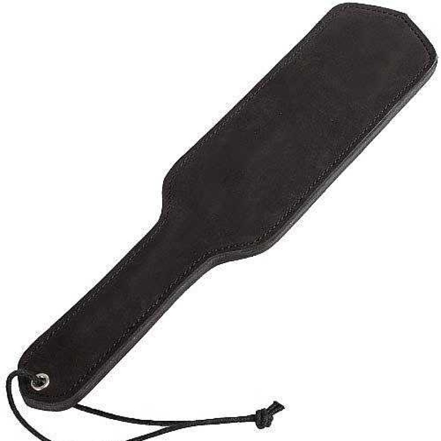 Bondara Bondara Nubuck Leather Spanking Paddle - 13 Inch Black Floggers, Whips & Ticklers