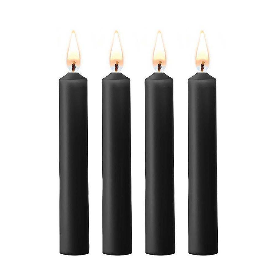 Bondara Ouch! Teasing 4 Pack Bondage Candles - Medium Or Large Black Bondage Equipment